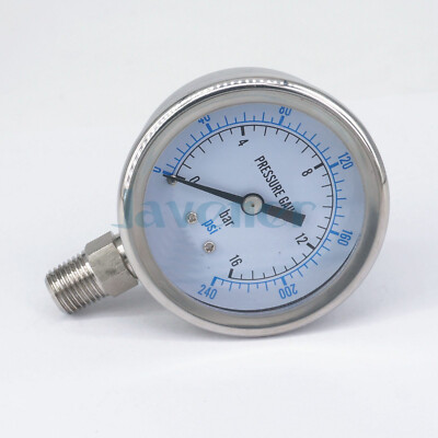 Buy Japsin Instrumentation Industrial Pressure Gauge Analog Display -1 to 7 Bar