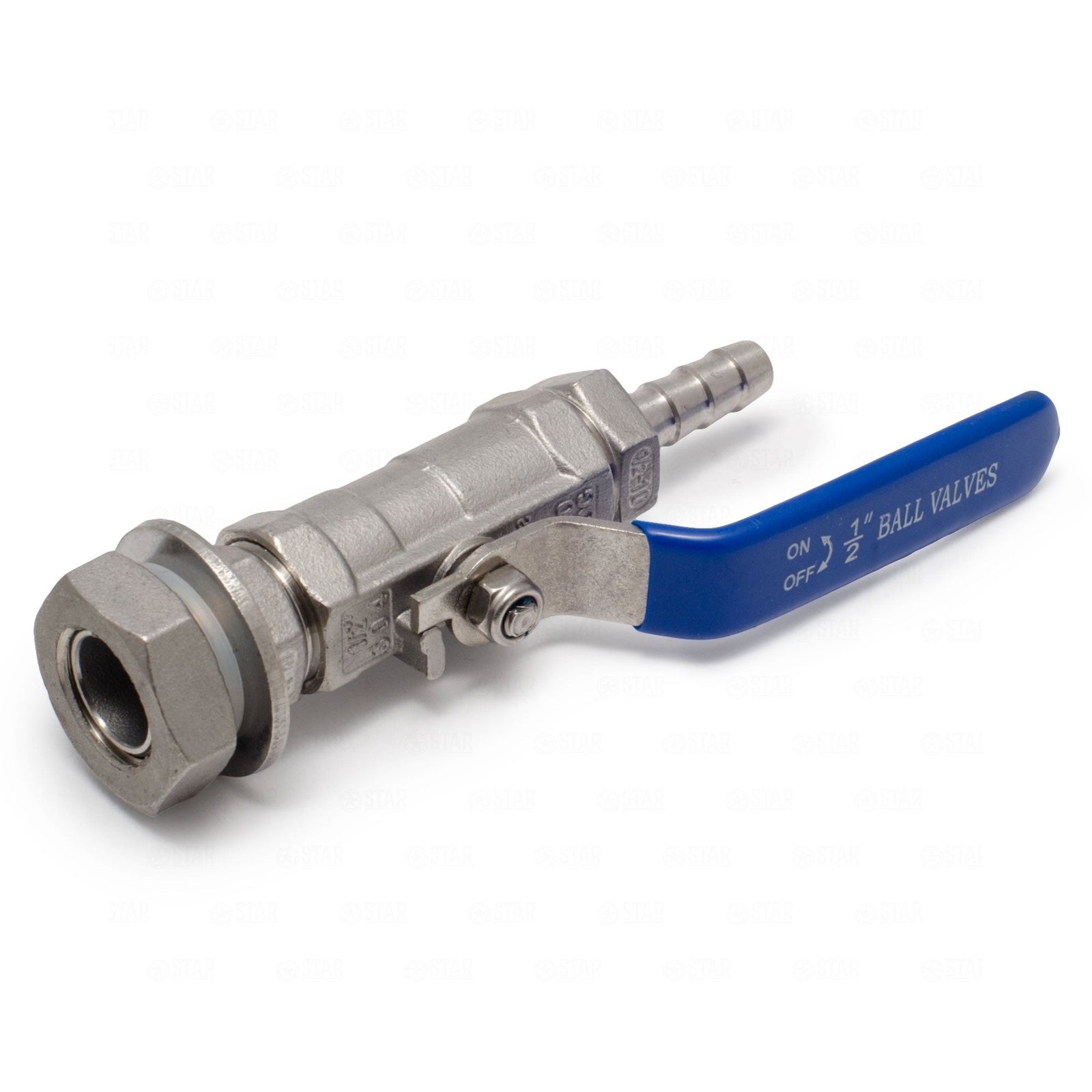 1/2" Stainless Steel Weldless Ball Valve Assembly Kit for Brew Kettle