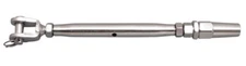 STAINLESS QUICK ATTACH TURNBUCKLE STUD & JAW 5/16" X 3/16"
