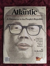 ATLANTIC magazine May 1988 Fang Lizhi Orville Schell Holly Brubach Robert Reich
