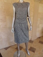 $99 Nine West Womens Sterling Gray Lace Sequined Party Cocktail Dress Sz 8 NWT