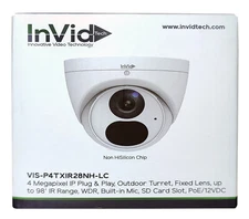 Invid Tech Vis-P4TXIR28NH-LC 4MP Outdoor Turret Fixed Lens
