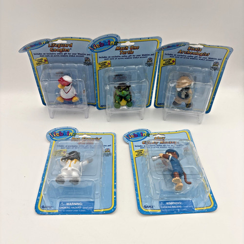 Lot 5 Webkinz World Pop Groovin Gorilla, Ahoy, Koala, Mach One, Lifeguard Ganz