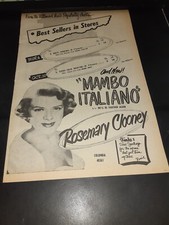 Rosemary Clooney Mambo Italiano Rare Original Promo Poster Ad Framed!