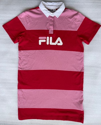 FILA, WOMEN'S S, POLO DRESS, RED PINK STRIPES, Barely Worn MINT!