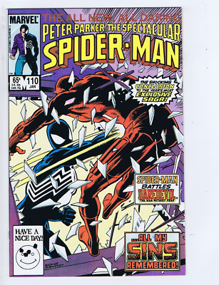Peter Parker, Spectacular Spider-Man #110 Marvel 1986 All My