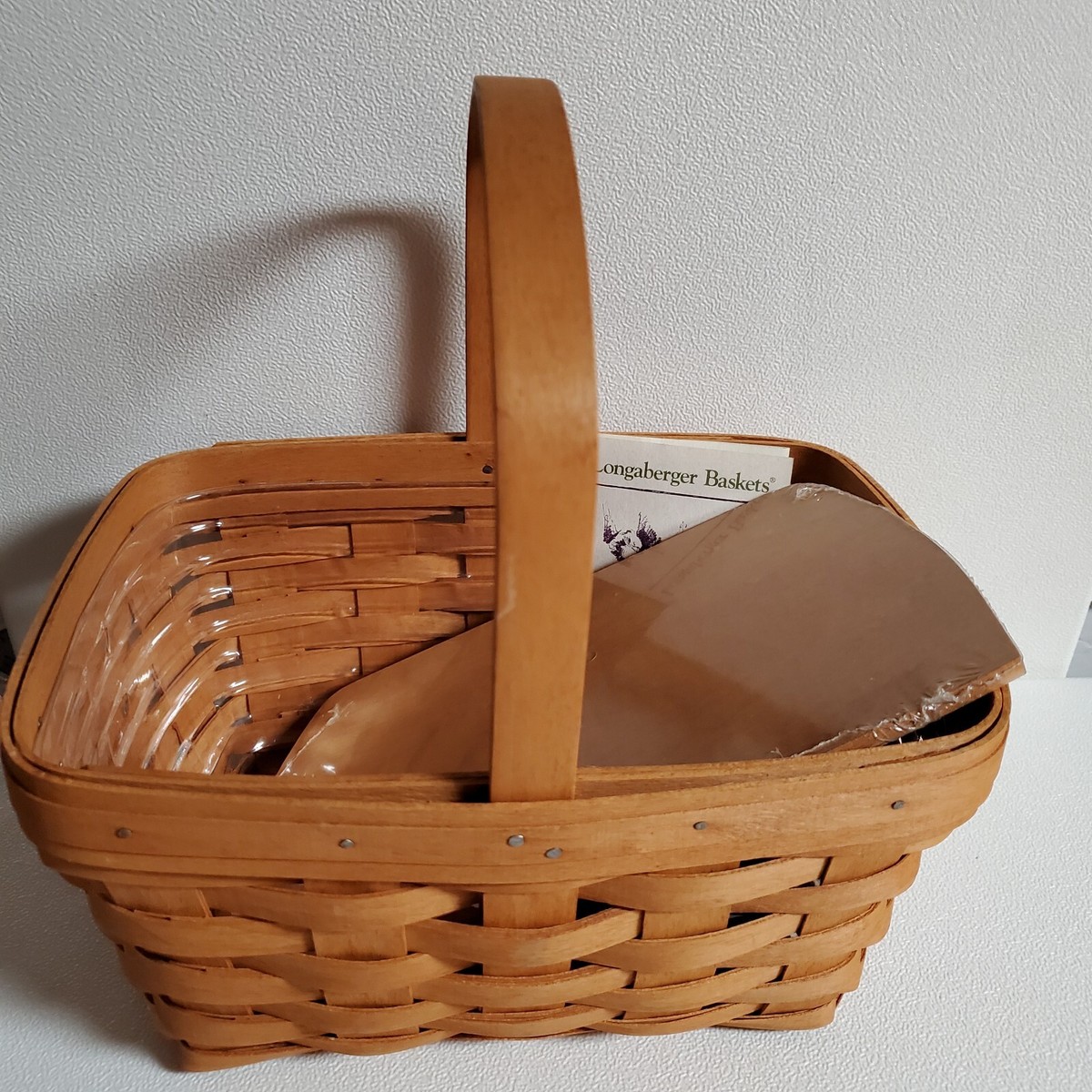Longaberger Spring Basket 10928 with Liner and Divider Med Size