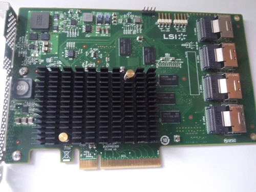 GENUINE LSI SAS 9201-16I HBA CARD w/4 x CUSTOM CABLES 6GBPS SAS PC NAS ZFS LINUX