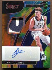 Chris Duarte 2021-22 Select Rookie Jersey Autographs Tie-Dye Prizms 04/25