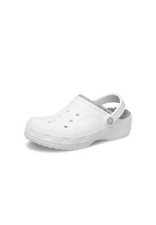 Crocs Unisex Classic Fuzz-Lined Dual Comfort Clog White/Gray Size M10 / W12 US