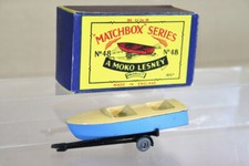Matchbox 48 Moko Lesney Meteor Speed Boat & Rimorchio IN Scatola OA