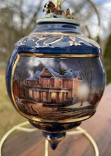 The Hadley Collection Terry Redlin Heirloom Ornament Lights of Home Blue