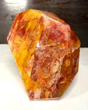 Fire Quartz Freeform 704g - Gorgeous Red and Orange with Rainbows