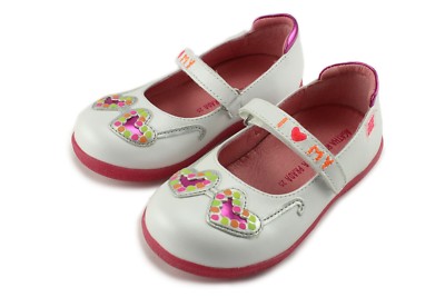 Agatha Ruiz De La Prada White Mary Jane Leather Shoes