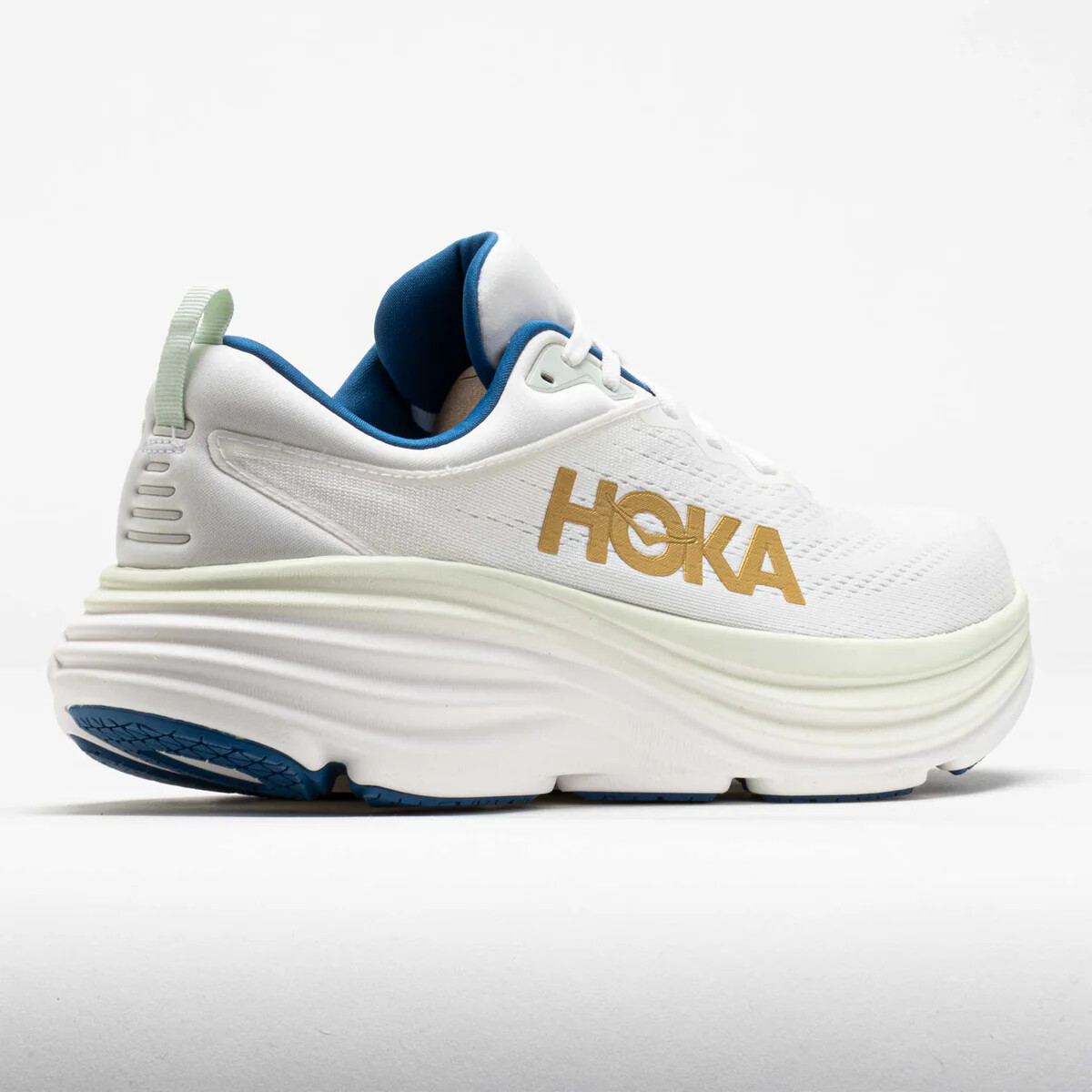 Hoka Bondi 8 1123202 FTG Frost/Gold Running Shoes Mens Sz 9.5 D New In The Box Hoka Bondi 8 Mens Running Shoes Shifting Sand Vanilla Final  main image 4