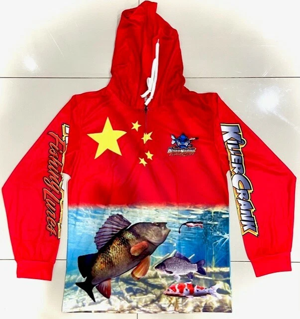 New China Flag Fishing Shirt - All Kids & Adult Sizes
