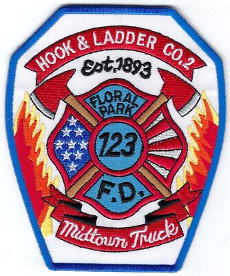 NEW YORK - Floral Park Hook & Ladder Co. 2 - ''Long Island'' Fire Shoulder Patch