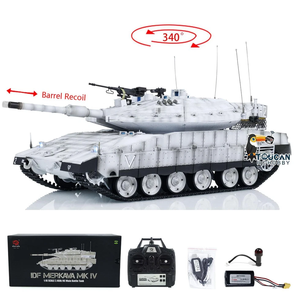 Heng Long 1/16 RC Main Battle Tank Infrared BB Shooting IDF Merkava MK IV 3958 - Image 3 of 4