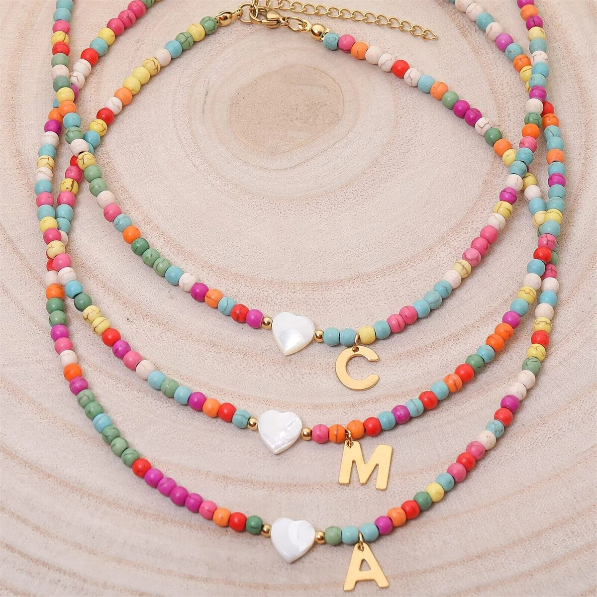 Letter sale bead choker