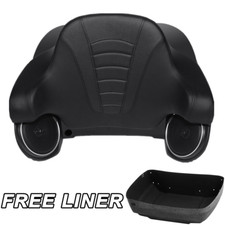 Matte Black King Trunk Pad Rack Speakers Fit For Harley Electra Glide 14-25