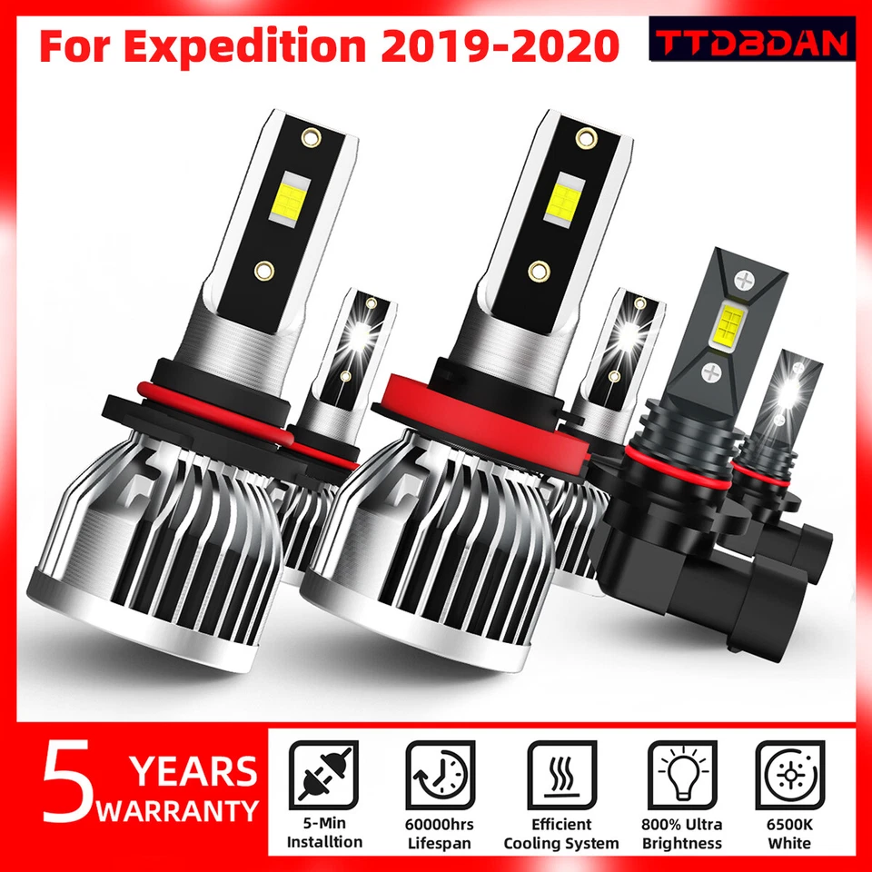 6 piezas faros LED antiniebla bombillas súper brillantes para Ford Expedition 2019-2020 Foto 2 de 4