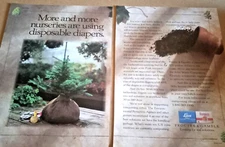 1991 print ad page - Luvs Pampers baby Diapers compost composting Procter Gamble