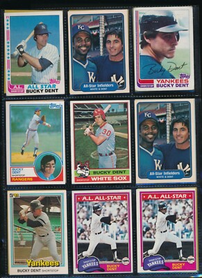 Lot (16) Bucky Dent 1976 Topps #154 650 519 550 629 240 565 465