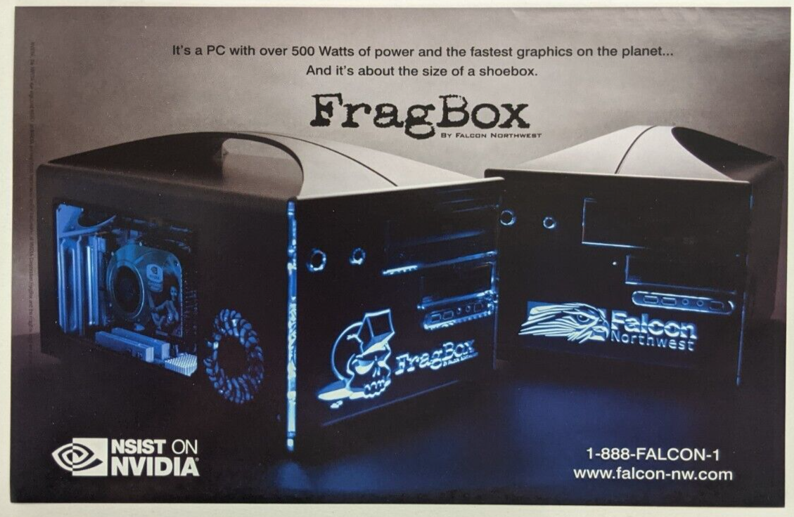 FragBox Falcon Northwest Print Ad Gaming Poster Art PROMO Original ...