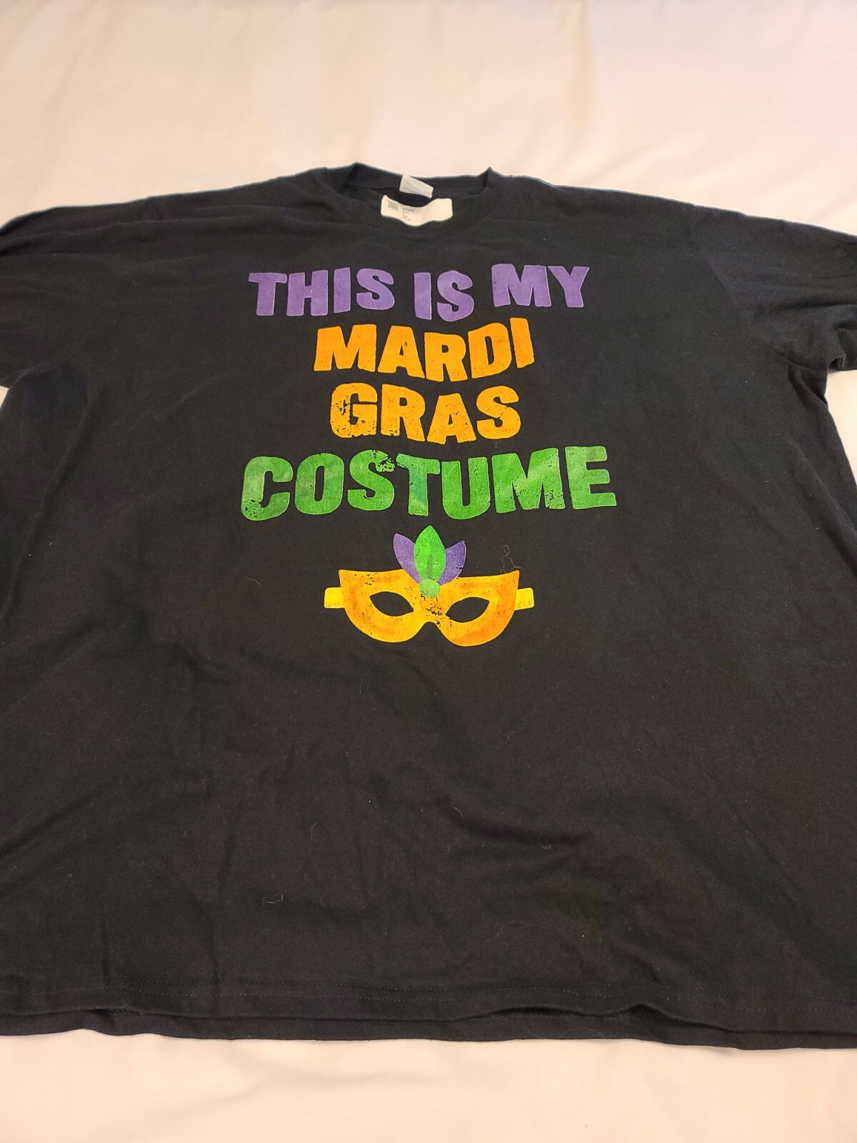 NWOT Black Mardi Gras Short Sleeve T-Shirt NEW,  SIZE 3XL MEN'S