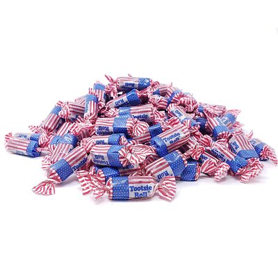 Flag Tootsie Rolls - Patriotic Candy - 4th of July - 2 Lb - Free Shipping!