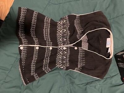 Vintage Looking Black Grandpa Sweater vest 