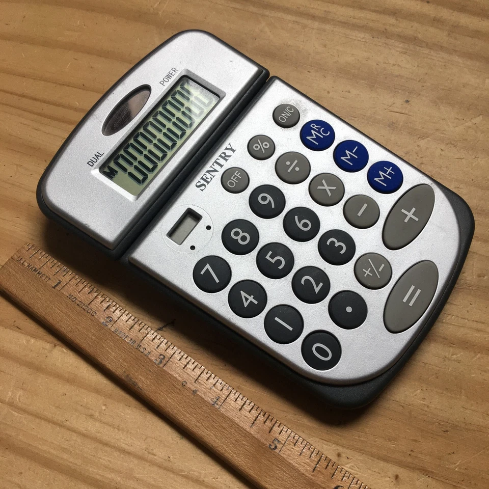 Sentry Desktop Calculator Solar / Battery Dual Power 6"L x4"W ***Read - Image 2 of 4