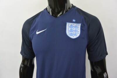 NIKE ENGLAND 3RD Away Blue Shirt 2017 Football Jersey SIZE S