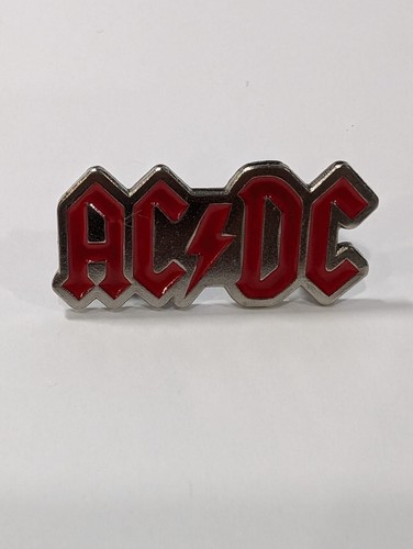 AC/DC Rock Band Enamel Silver Pin Heavy Metal Badge ACDC Classic Logo ...