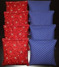 Patriotic AMERICAN STARS Blue Red Cornhole Bean Bags ACA Regulation Quality