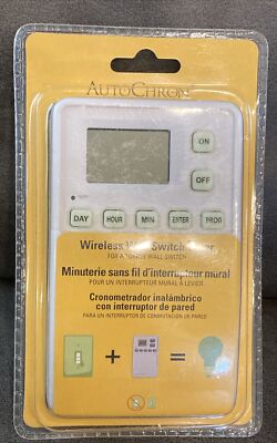 Autochron NEW Timer Wireless Wall Switch Toggle Control Program Button Security