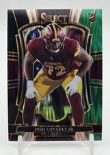 2025 Panini Select - Josh Conerly Jr #187 Premier Black & Green Shock Prizm (RC)