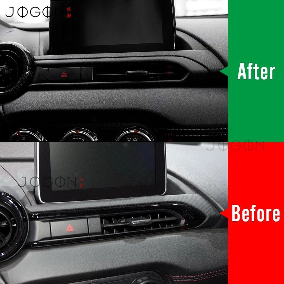 Cubierta de ventilación de CA de consola media MX5 de carbono seco para Mazda MX-5 Miata RF Grand ND 16+ Foto 2 de 4