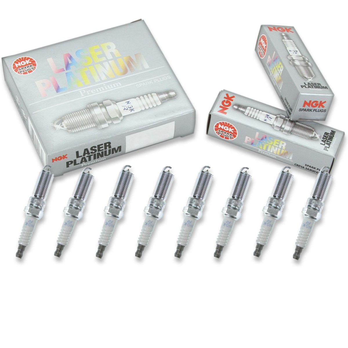 8 pcs NGK Laser Platinum Spark Plugs for 2011-2014 Ford F-150 5.0L V8 5.0L - jw