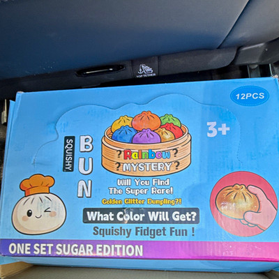 Squishy Bun Squeeze Ball  Rainbow Mystery  Sugar Edition 12PCS, mehrfarbig