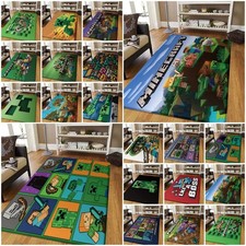 Boys Girls Cartoon Game Anti-Slip Floor Rugs Home Bedroom Carpets Mats Doormat