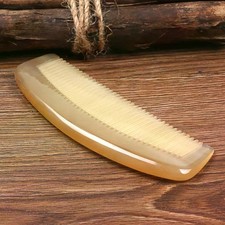 Natural Ox Horn Comb Handmade Anti-Static Hair Comb Fine Teeth Scalp Massage