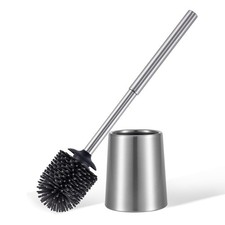 Smartbin Stainless Steel Toilet Brush and Holder Toilet Brush Bowl Cleaning B...
