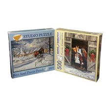 Bits And Pieces Puzzle Lot 500 1000 Pc Winter...