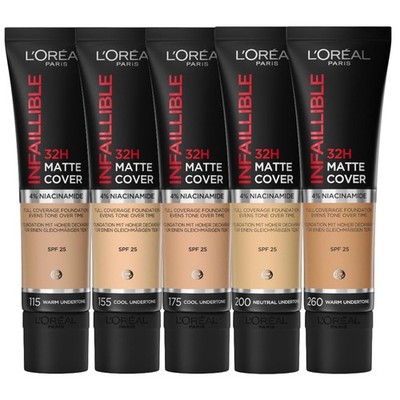 L'Oreal Infallible 24H/32H Matte Cover Foundation 30ml - WÄHLEN SIE IHREN FARBTON