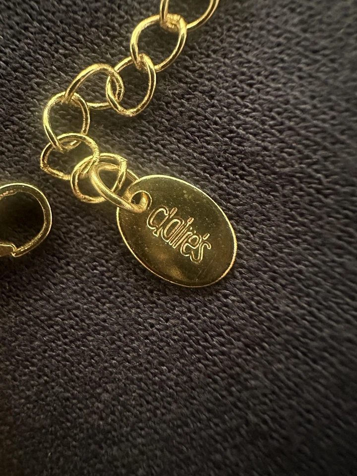 Collar Claire's Cristal Rosa Tono Dorado Ajustable Para Mujer 17-18 Pulgadas Foto 4 de 4