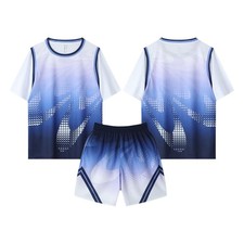 Kids Boys Outfit With Shorts Suit Football Set Top Round Neck Sportswear Team