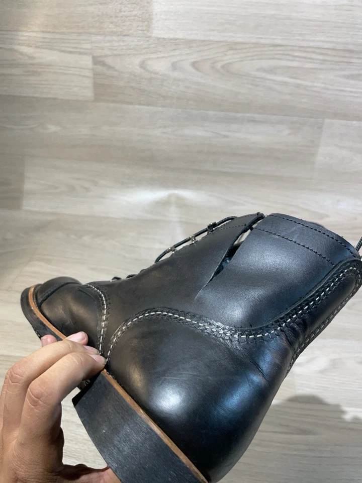 Red Wing 鞋 Iron Ranger 8084 尺码 9.5 D 男式靴子黑色美国制造二手 — 第 4/4 张图片