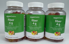 Fiber Gummies for Digestive Health  Regularity Orange Lemon  Strawberry X3