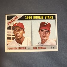 1966 Rookie Card Ferguson Jenkins Phillies. rookie card picture